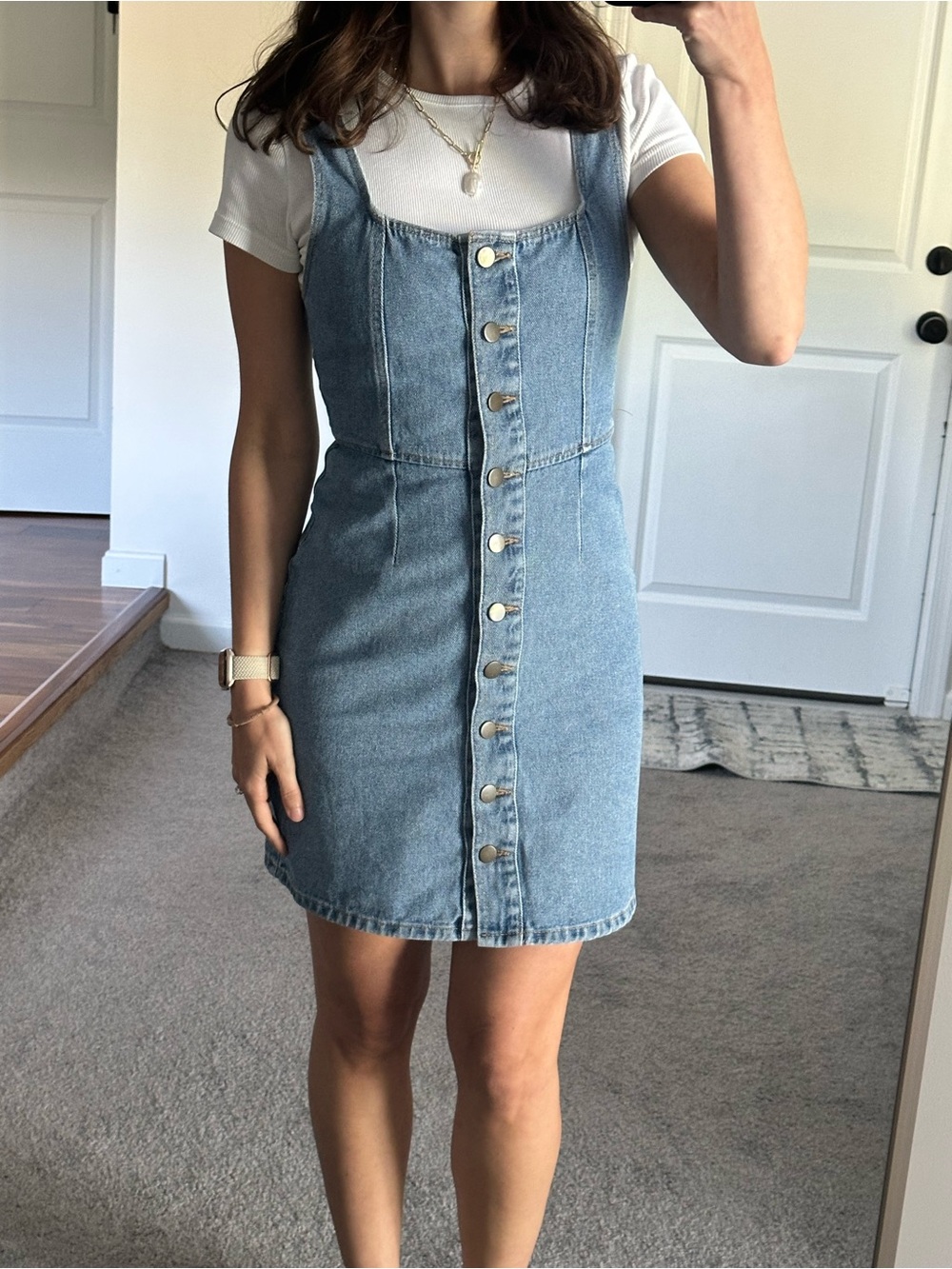 Urban outfitters Denim Button-Front Dress